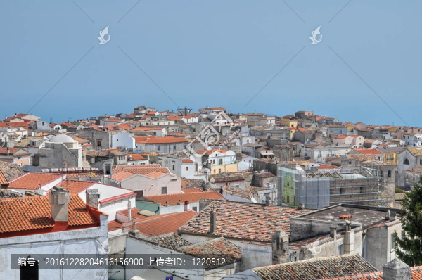 Monte,Sant,Angelo全景。普利亞。意大利.