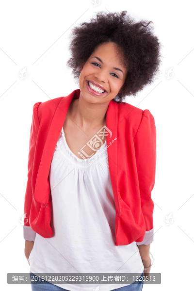 一個(gè)美麗的非洲裔婦女的畫像