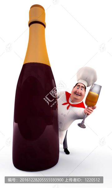 藏在酒瓶后面的廚師