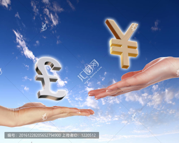 人手拿著錢(qián)反對(duì)藍(lán)天