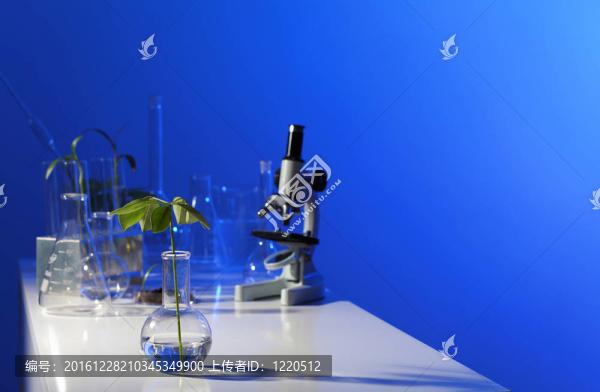 在綠色植物生物學(xué)實驗室