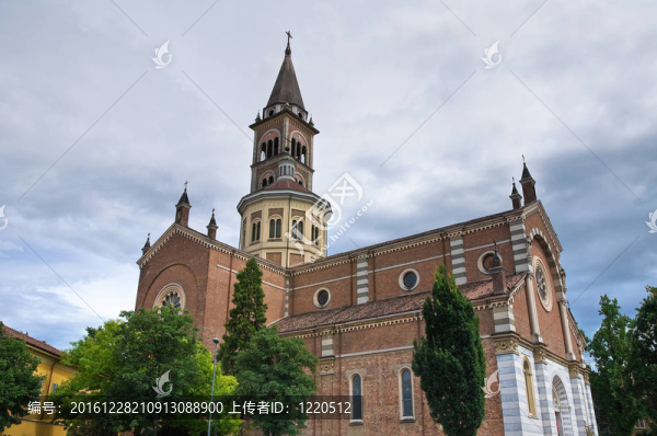 語料庫多米尼教堂。皮亞琴察。Emilia,Romagna。意大利.