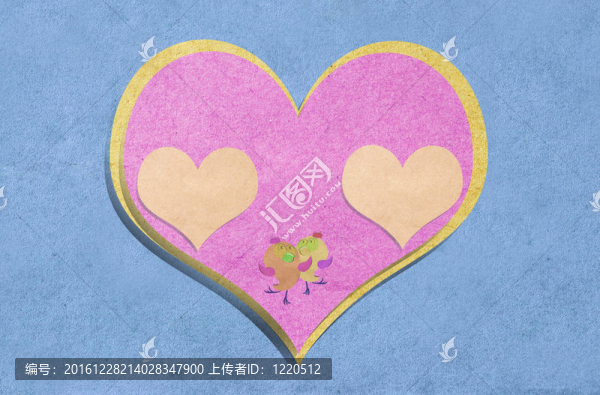 粉紅心鳥再生紙工藝