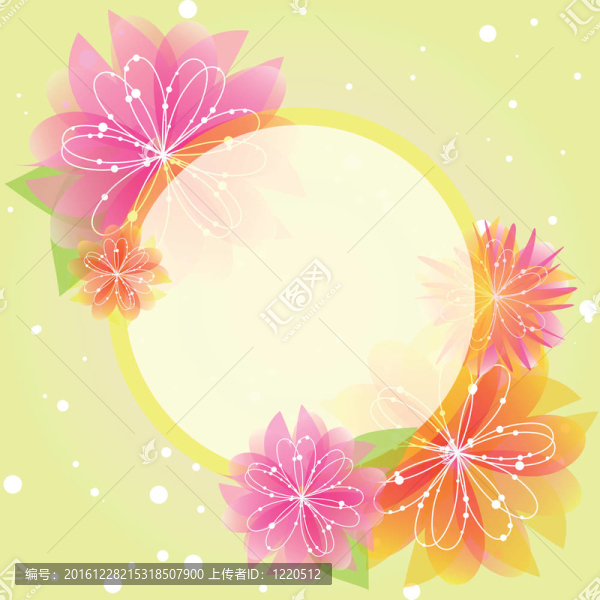 春天花朵賀卡