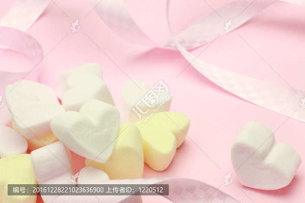 心形的棉花糖