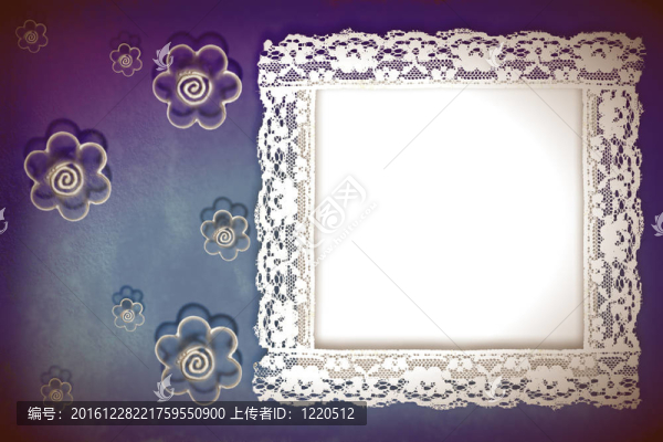 背景框架；蕾絲花