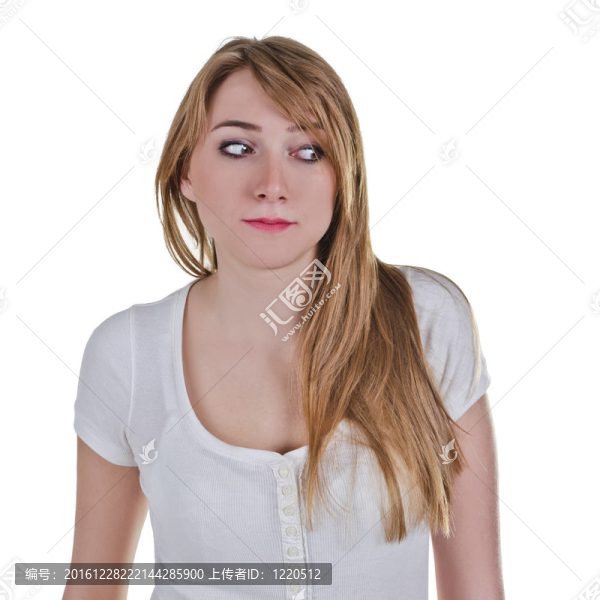 女孩左下看