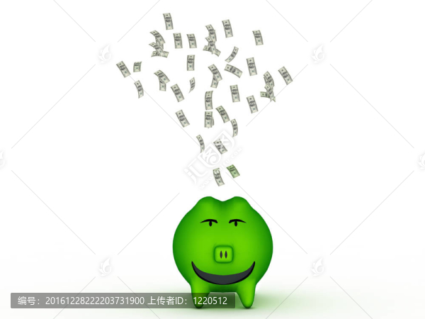 白存錢罐和美國美元
