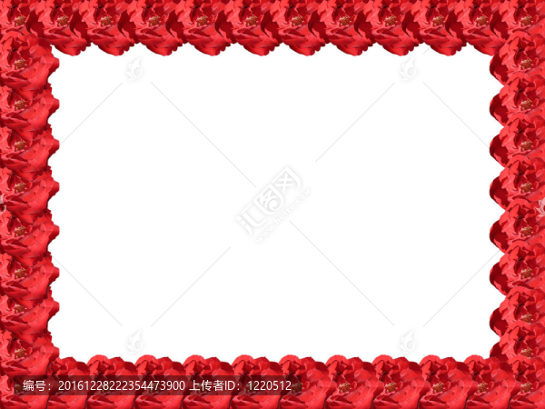 紅色的花框