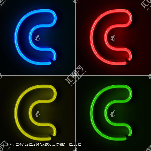 霓虹燈字母C