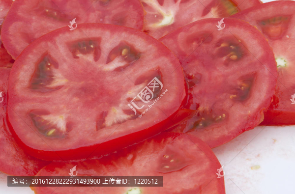 番茄切片；特寫隔離