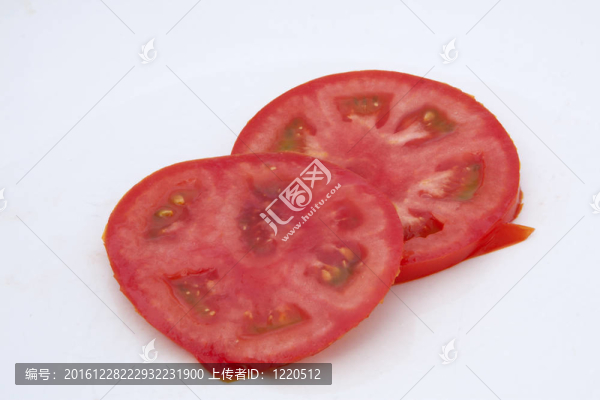 番茄切片；特寫隔離