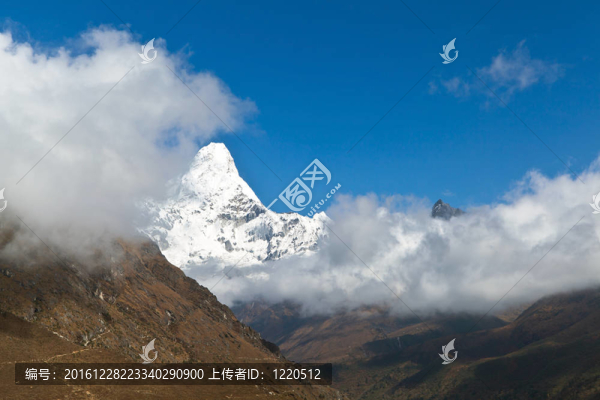 喜馬拉雅山景觀；Mount,Ama,Dablam