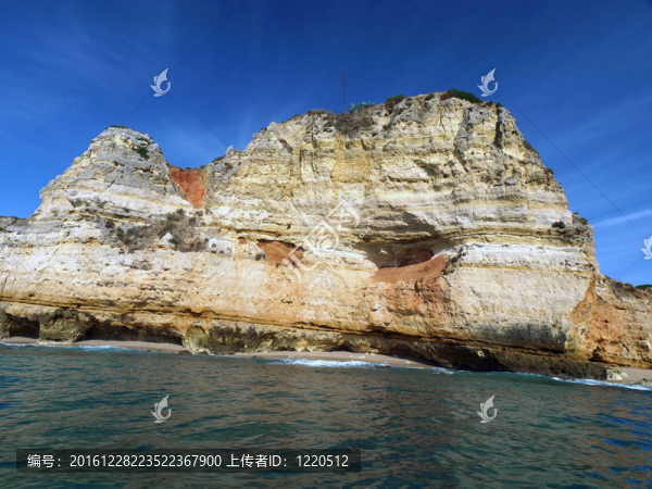 風(fēng)景如畫的阿爾加維海岸的拉各斯和Cap,Vincent之間