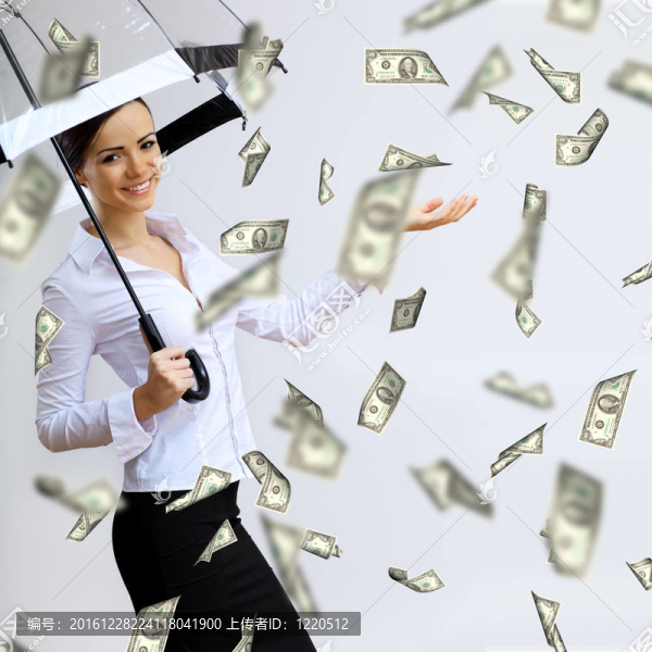 商業(yè)婦女傘下的金錢雨