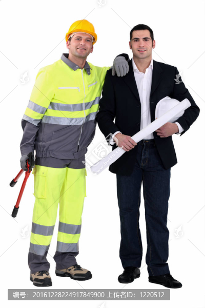 建筑師和工頭。