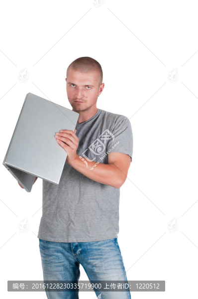 人孤立于白色