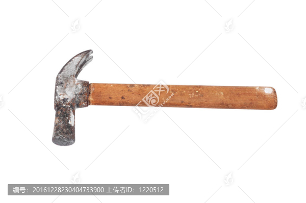 老銹錘；白色背景隔離