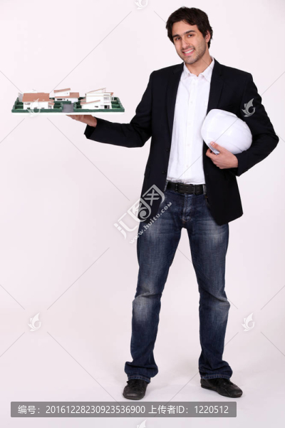 有模特的建筑師肖像