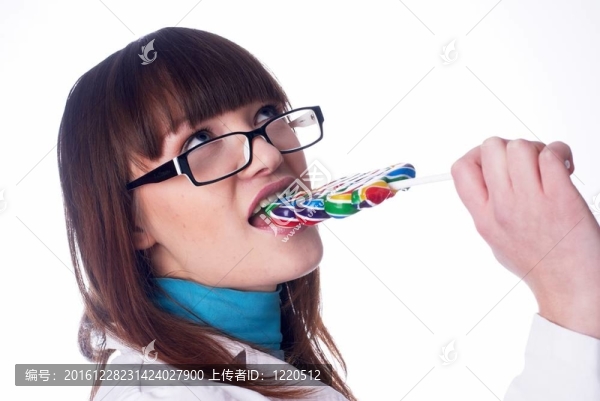 漂亮女孩與糖果