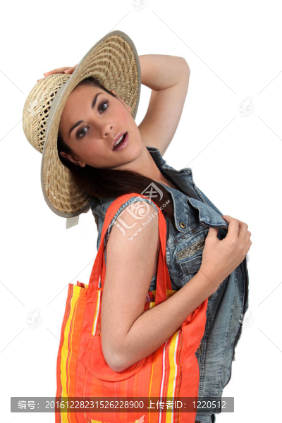 戴草帽的女人