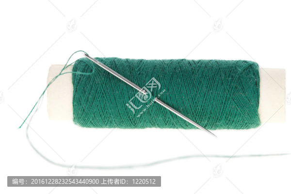 繞著針