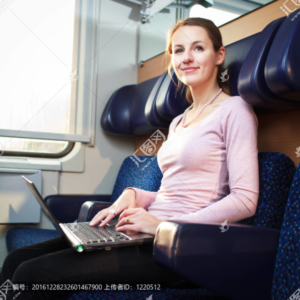 年輕女人使用筆記本電腦
