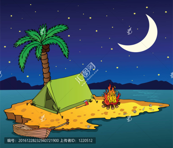 海上夜島