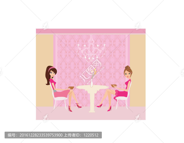可愛(ài)的漂亮女孩在咖啡休息