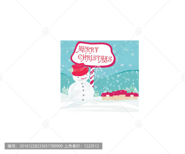 快樂的雪人卡