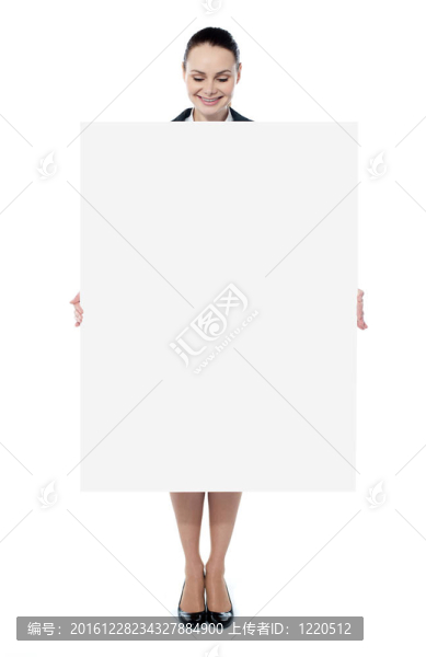 商務(wù)小姐促進(jìn)大空白橫幅廣告