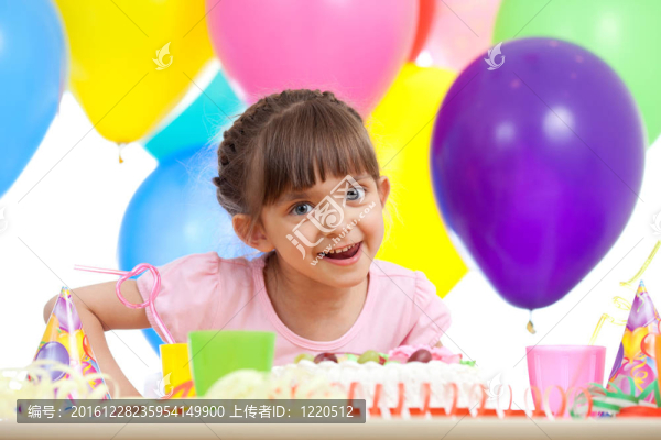 美麗女孩慶祝生日