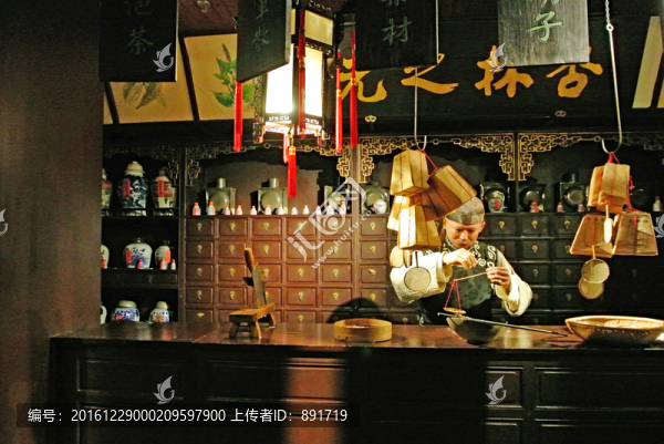 中藥鋪,民俗蠟像,中藥柜