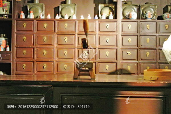 中藥鋪,民俗蠟像,中藥柜
