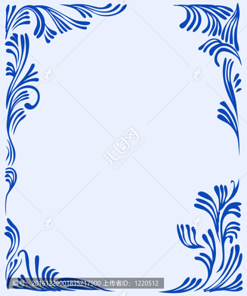 藍(lán)色背景上的冬季裝飾