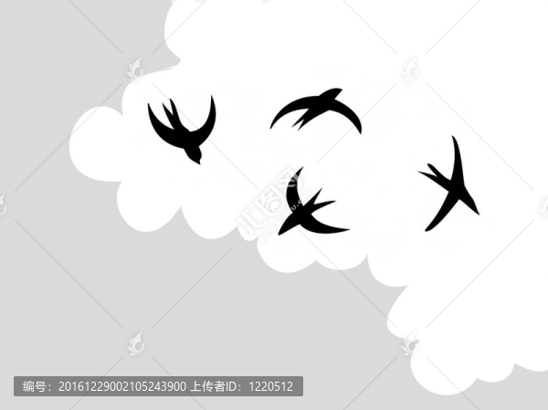 畫燕子飛向天空