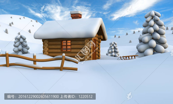 雪中木屋