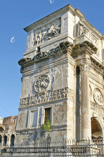 君士坦丁凱旋門（ARCO,Constantino）-在羅馬的古羅馬帝國的標(biāo)志性建筑；意大利