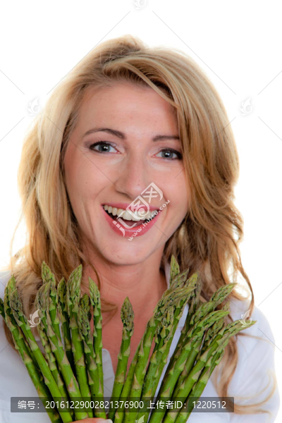 綠蘆筍女人