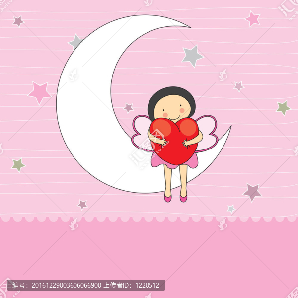 仙女坐在月亮上