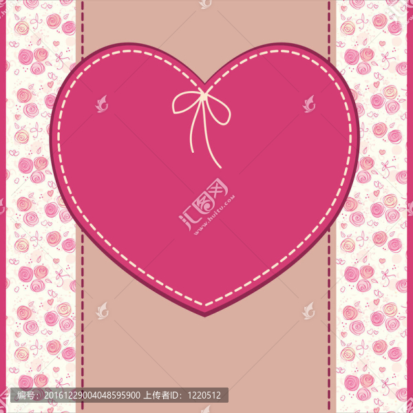 問候；結(jié)婚或生日賀卡鮮花和心