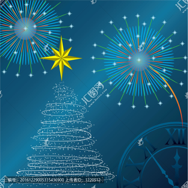 由星星組成的新年樹(shù)