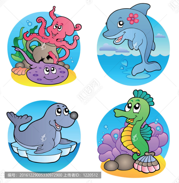 各種水生動(dòng)物和魚類1