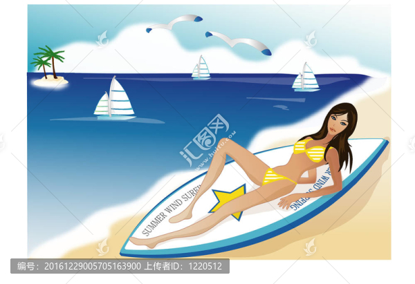 女人在夏天