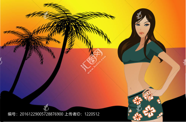 女人在夏天