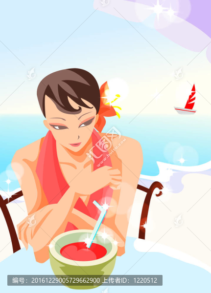 女人在夏天