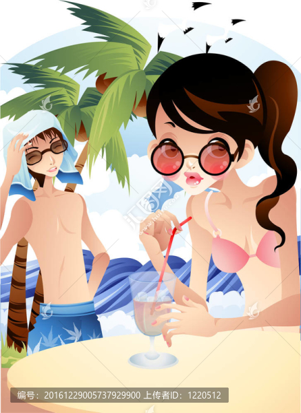 女人在夏天