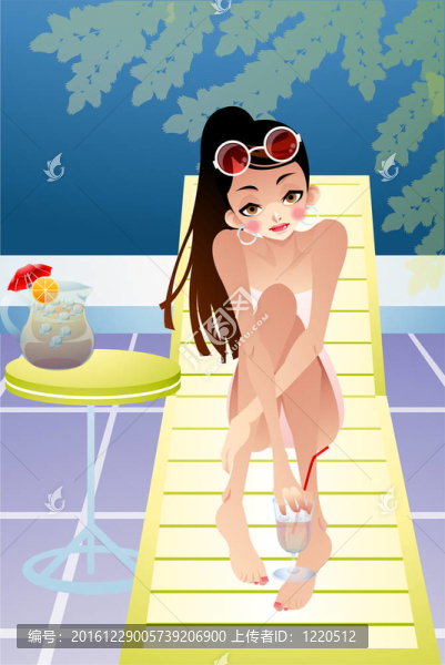 女人在夏天