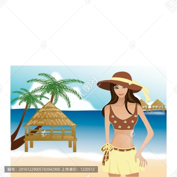 女人在夏天