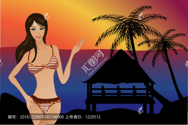 女人在夏天